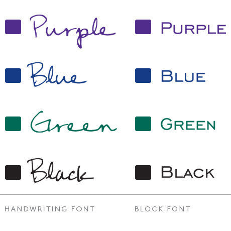 Choice of Colour of Font
